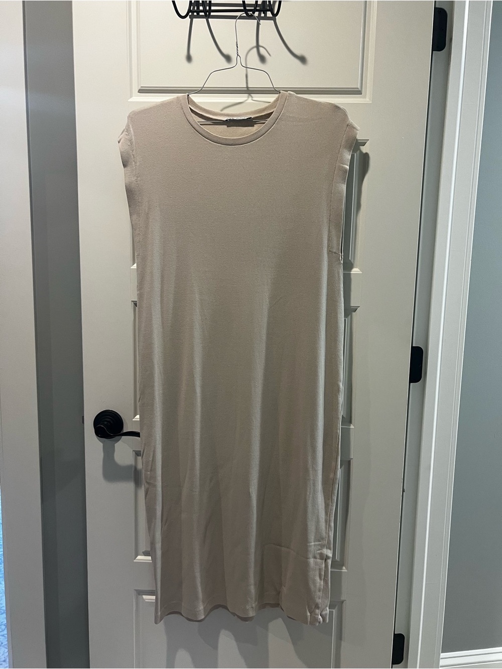 Zara Sleeveless Maxi Dress in Light Beige